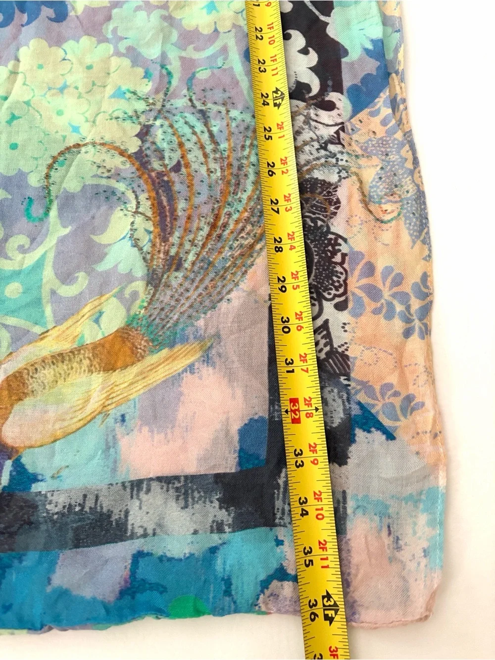 Anthropologie Susannagh Grogan Infinity Scarf Cashmere Bland Patchwork Floral